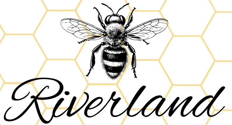Riverland’s original bee and script lettering